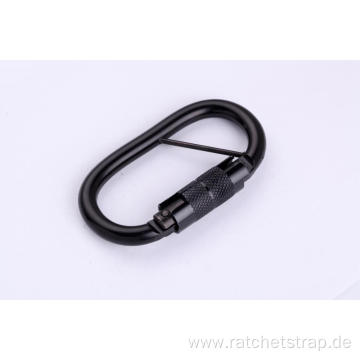 Black Color Steel 2T Capacity Carabiner